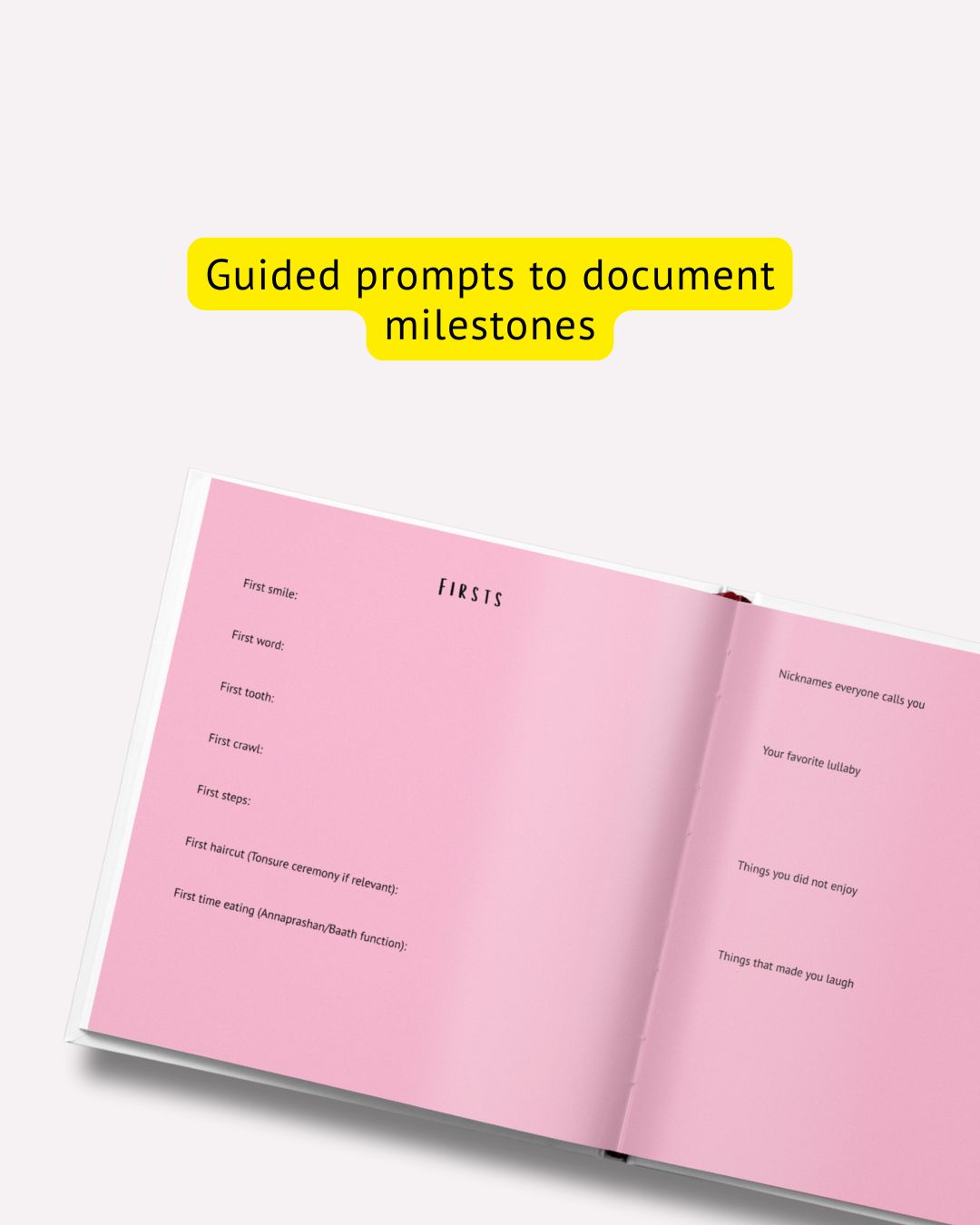 Baby’s First Year Journal - Pink Bow